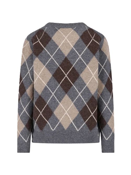 Ava Argyle Crewneck &DAUGHTER | WL25210GREY PORCUPINE&DARK NAT